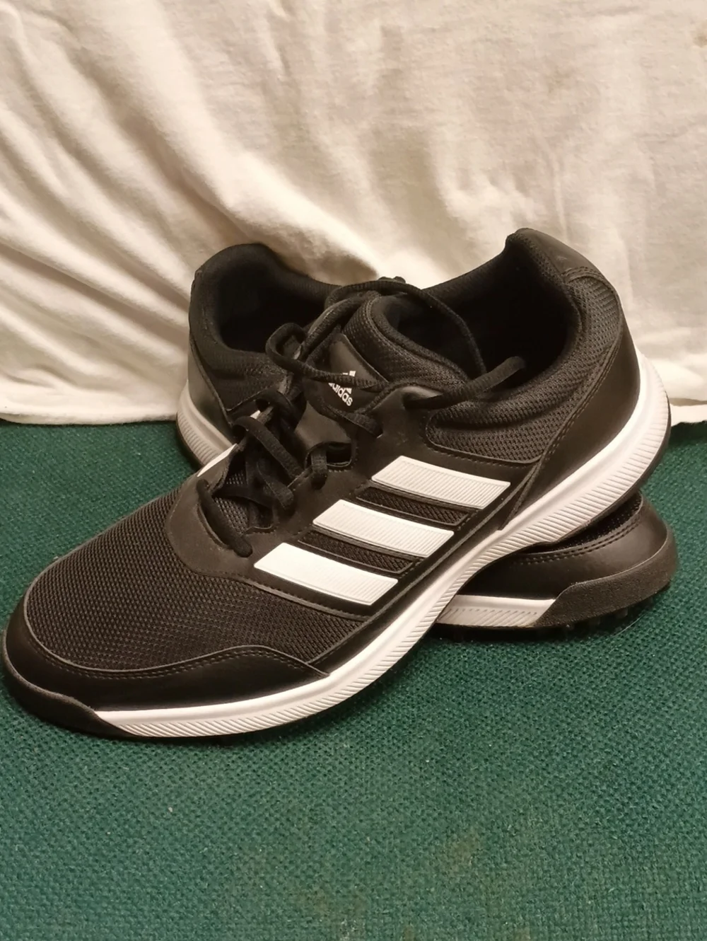 adidas Black and White Men's Golf Shoes
